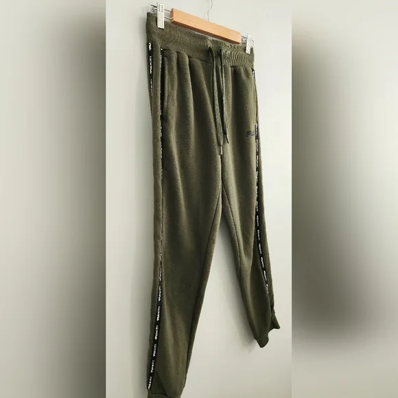 FILA Men Jogger Size XS Green Elastic Waist Pockets Cotton Lightweight - Picture 7 of 9